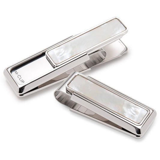 Mother of Pearl White Money Clip