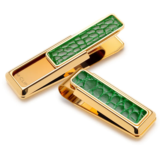 New Yorker Green Alligator Money Clip
