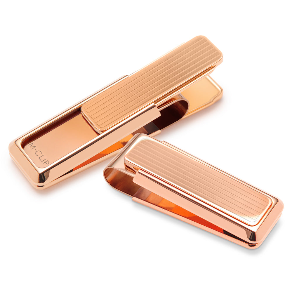 Rose Gold Channeled Slide Money Clip