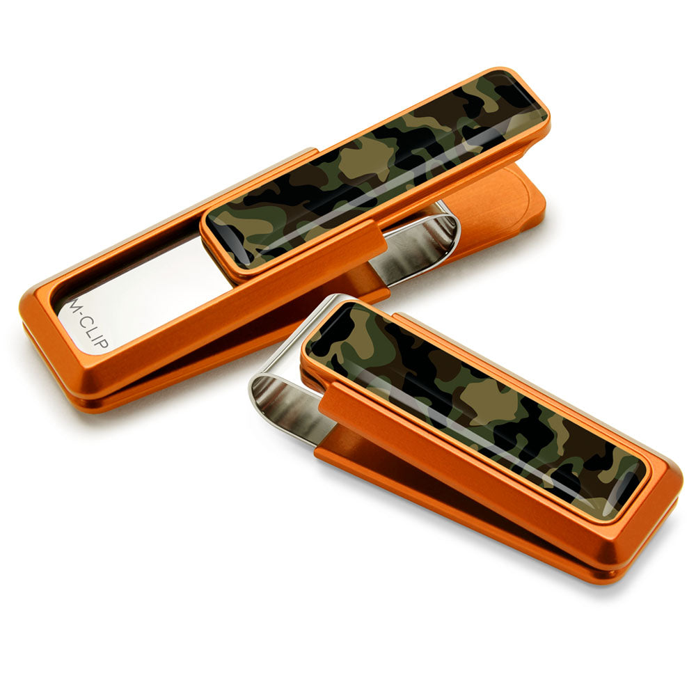 Orange With Camo Money Clip