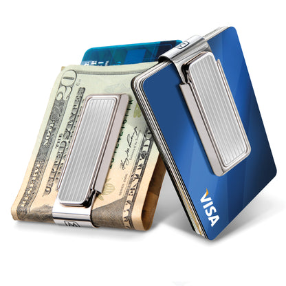 Monterey Rhodium Channeled Slide Money Clip