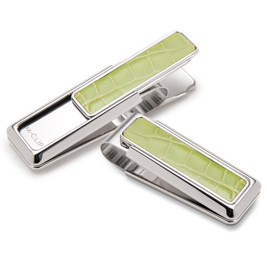 Rodeo Lime Green Alligator Money Clip