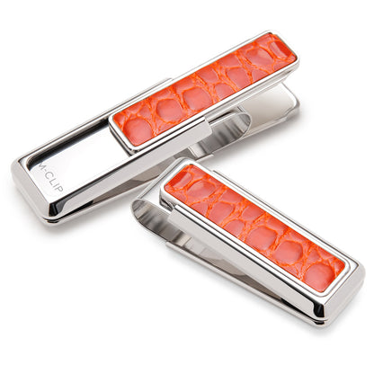 Rodeo Orange Alligator Money Clip