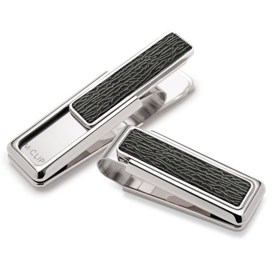 Black Shark Skin Money Clip