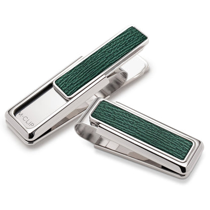 Dark Green Shark Skin Money Clip