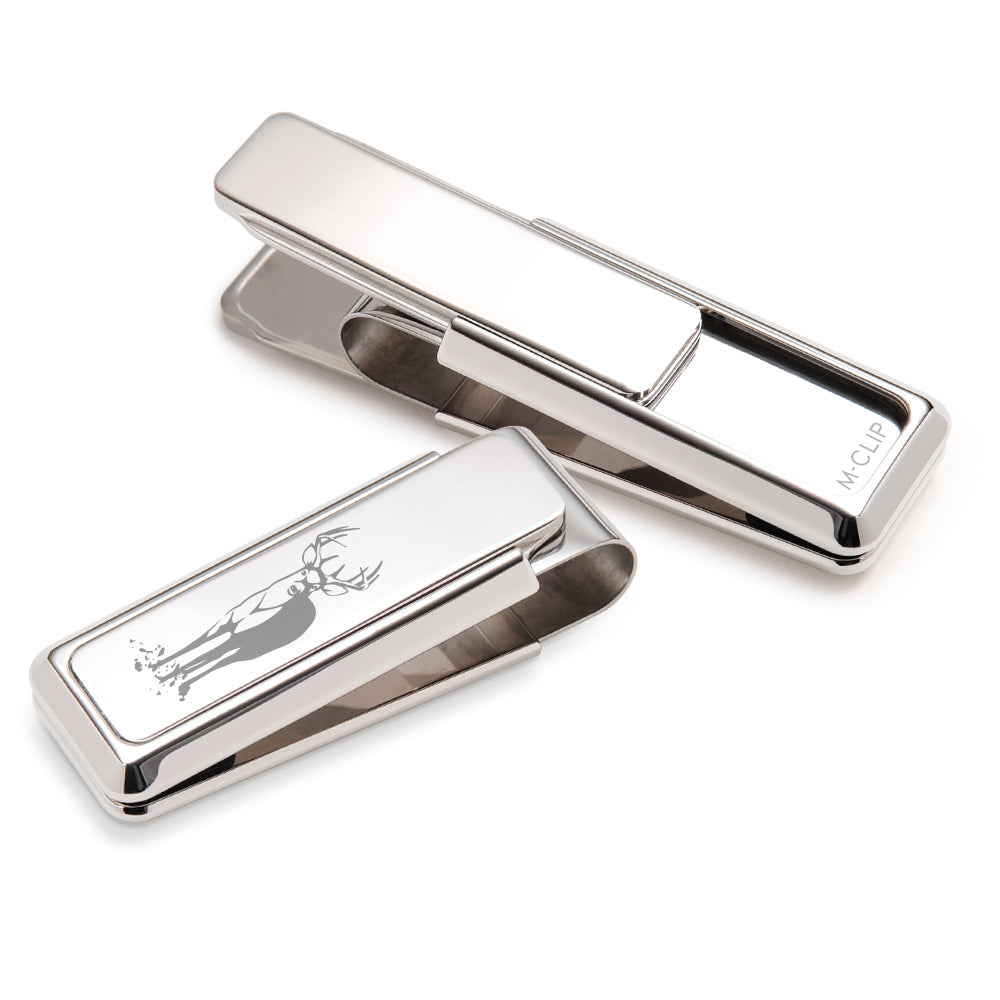 Sportsman Rhodium Plate Money Clip