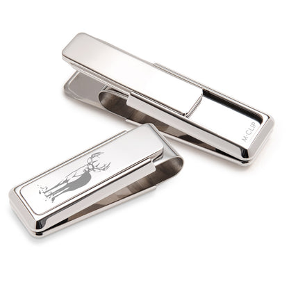 Sportsman Rhodium Plate Money Clip